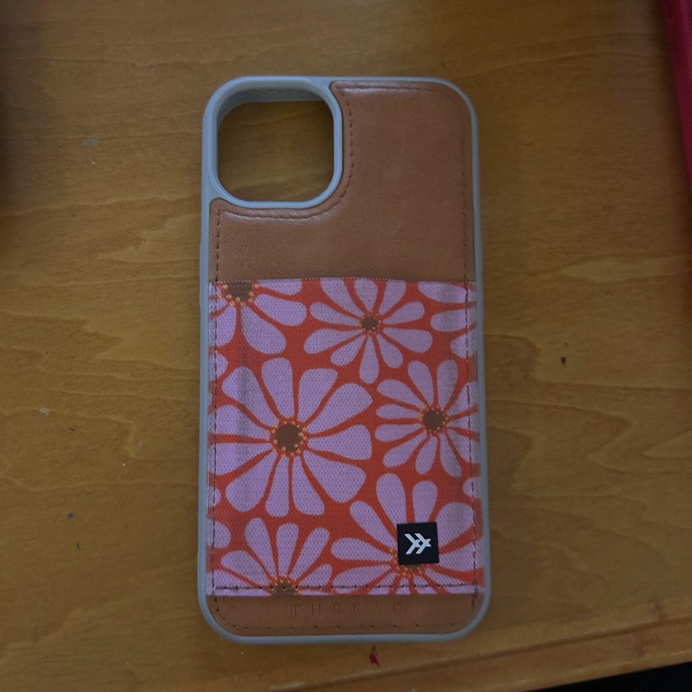 iPhone 13 Thread Wallets Flower Phone Case